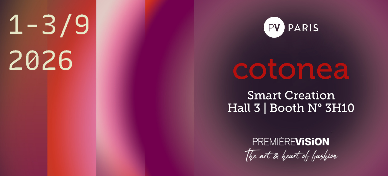 Cotonea Bio Stoffe auf der der Première Vision in Paris im September 2026