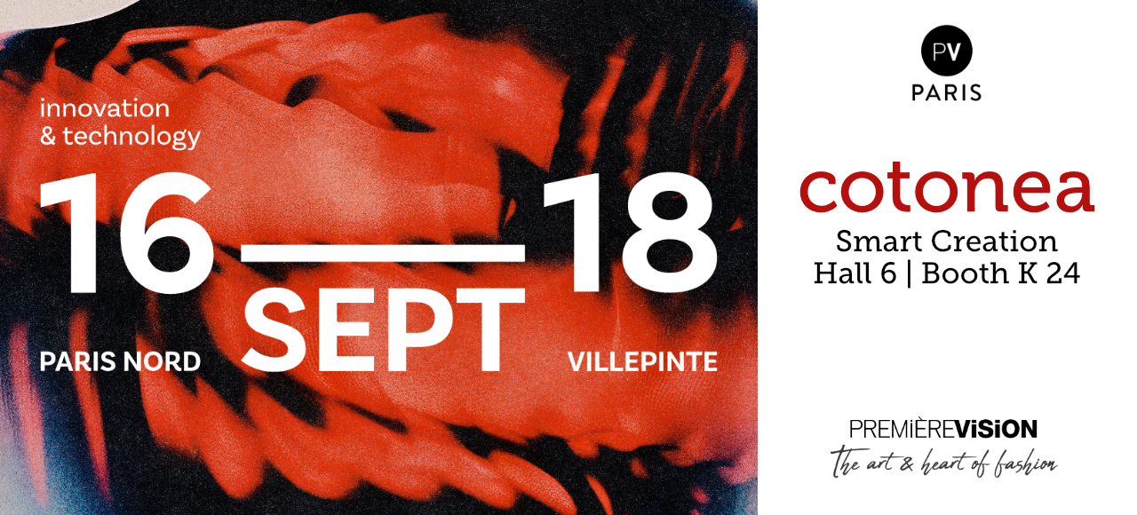Cotonea Stoffe auf der der Première Vision in Paris im Septemeber 2025