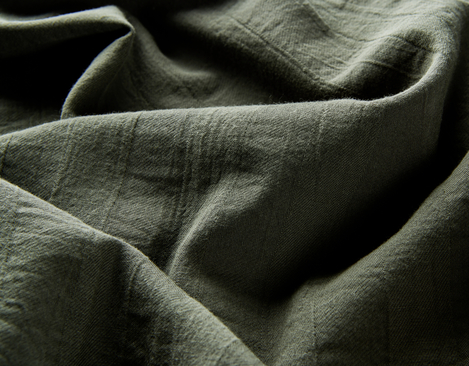 Bio-Crinkle Stoff aus kbA Baumwolle mit 177 g/m² in Avocado von Cotonea fabrics