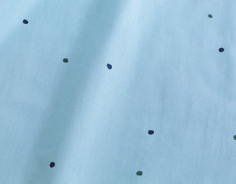 Bio Renforce Stoff aus reiner Bio-Baumwolle mit Punktemuster in Hellblau von Cotonea fabrics 