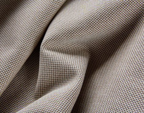 Bio-Kreuzköper Stoff aus kbA Baumwolle mit 229 g/m² in Natur und Braun von Cotonea Fabrics