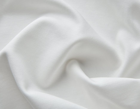 Bio Interlock-Jersey aus kbA Pima-Baumwolle mit 250 g/m² in Weiß ohne optische Aufheller von Cotonea fabrics