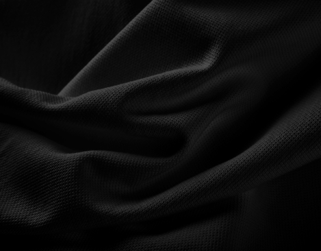 Bio-Pique Stoff auf kbA Baumwolle in Schwarz von Cotonea fabrics