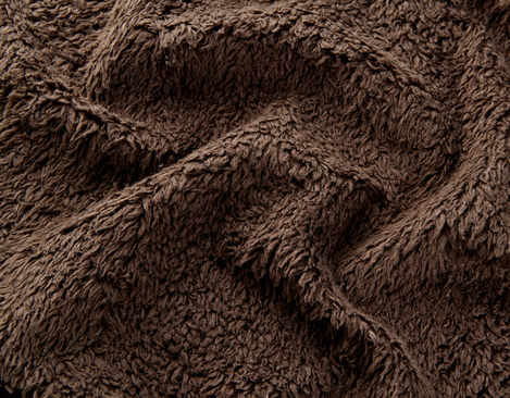 Bio-Plüsch aus kbA Baumwolle mit 410 g/m² in Schoko Braun von Cotonea fabrics