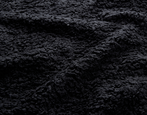 Bio-Plüsch aus kbA Baumwolle mit 410 g/m² in Schwarz von Cotonea fabrics
