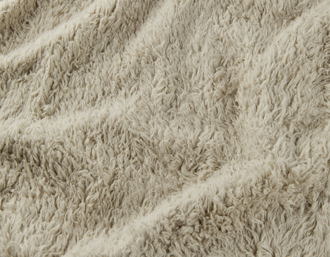 Bio-Plüsch aus kbA Baumwolle mit 410 g/m² in Weizen von Cotonea fabrics