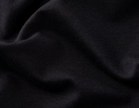 Bio Single-Jersey Stoff aus kbA Baumwolle und Elastan in Schwarz von Cotonea fabrics