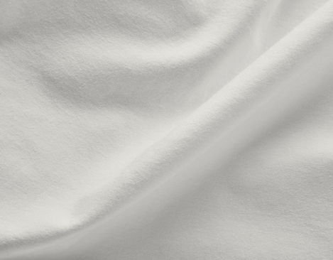 Bio Single-Jersey Stoff aus kbA Baumwolle mit Elastan in Weiß ohne optische Aufheller von Cotonea fabrics