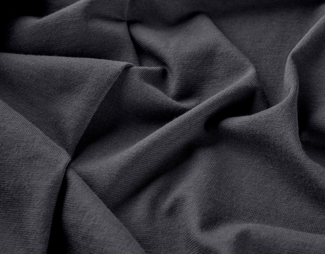 Single-Jersey Stoff aus kbA Baumwolle in Anthrazit von Cotonea fabrics