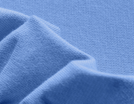 Single-Jersey Stoff aus kbA Baumwolle in Blau von Cotonea