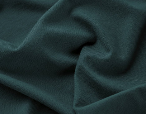 Single-Jersey Stoff aus kbA Baumwolle in Petrol von Cotonea fabrics