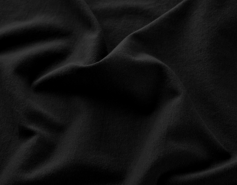 Single-Jersey Stoff aus kbA Baumwolle in Schwarz von Cotonea fabrics