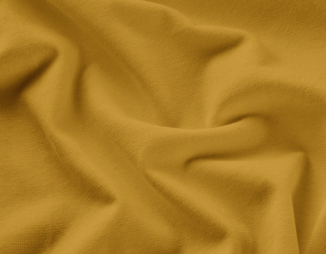 Single-Jersey Stoff aus kbA Baumwolle in Senf von Cotonea fabrics