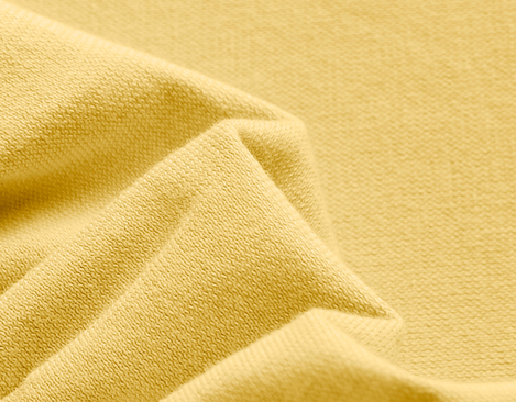 Single-Jersey Stoff aus kbA Baumwolle in Sonnengelb von Cotonea
