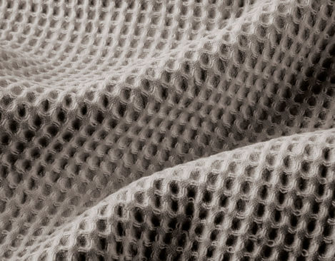 Bio-Waffelpikee Stoff mit großem Muster aus kbA Baumwolle in Leinen von Cotonea inside