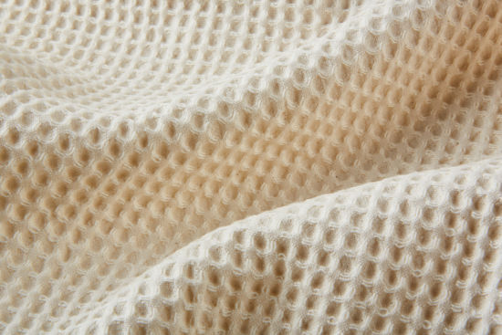 Bio-Gewebe Waffelpikee Stoff aus reiner kbA Baumwolle