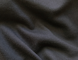 Schwerer Bio Single-Jersey aus kbA Pima-Baumwolle 260 g/m² IVN BEST & GOTS in Schwarz